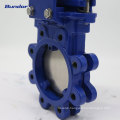 Bundor DN100 water knife gate valve lug type wafer slurry valves